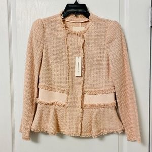 REBECCA TAYLOR TWEED JACKET WITH RIB Size 2
